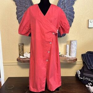 Duoline wrap front dress